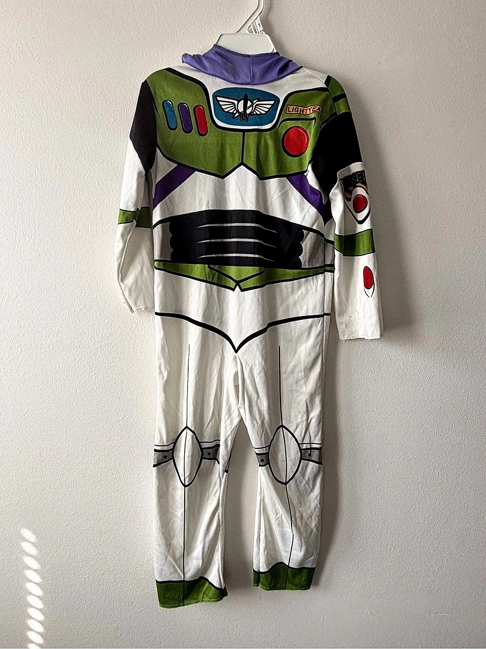 Disney Buzz Lightyear Costume Jumpsuit, White & Green, 3T-4T